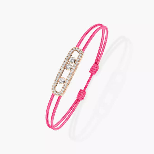 [Blue Tears Jewelry]Messika Care(s) pink cord pavé bracelet