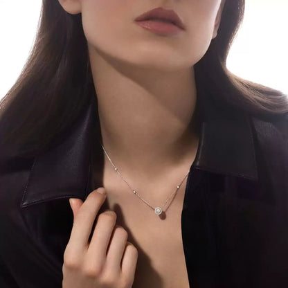 [Blue Tears Jewelry]Diamond Necklace 0,20ct Brilliant Shape Joy