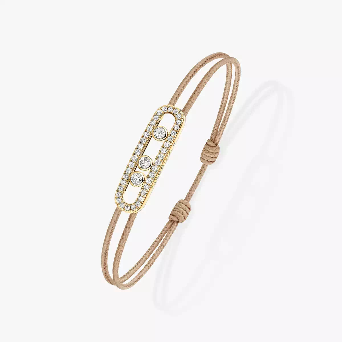 [Blue Tears Jewelry]Messika Care(s) pink cord pav¨¦ bracelet