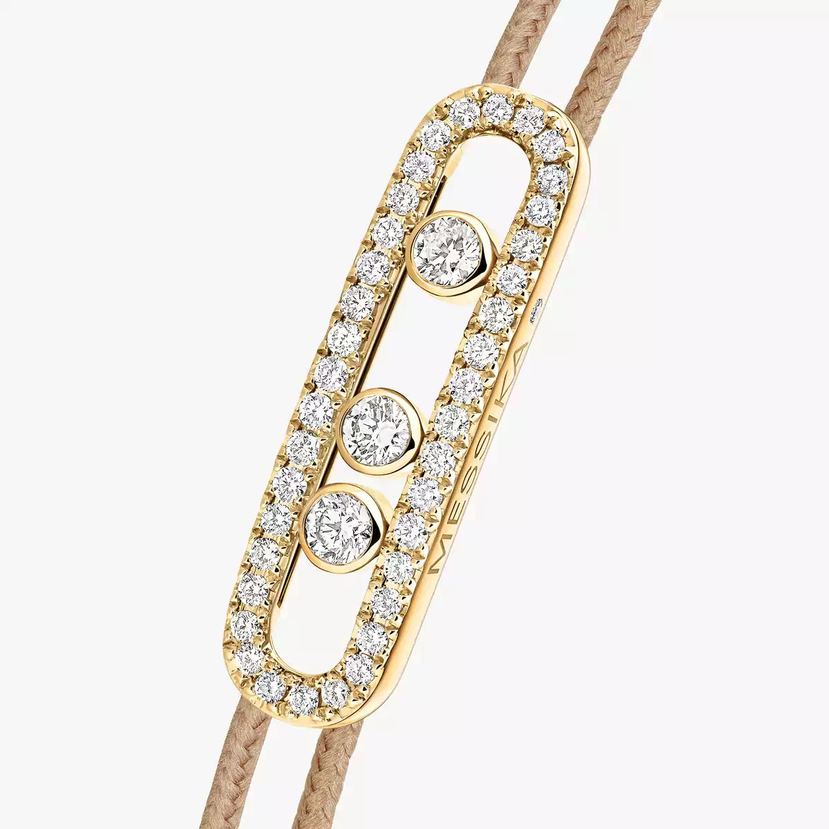 [Blue Tears Jewelry]Messika Care(s) pink cord pavé bracelet