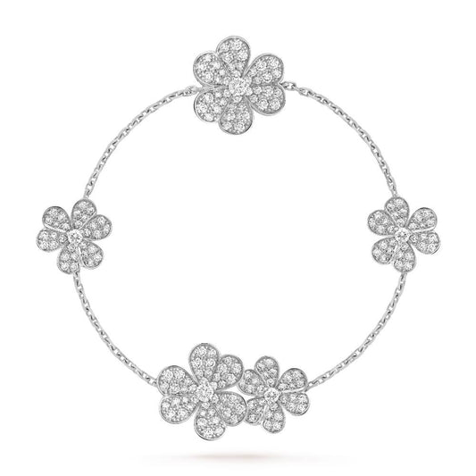 [BLUE TEARS]FRIVOLE SILVER 5 FLOWERS BRACELET