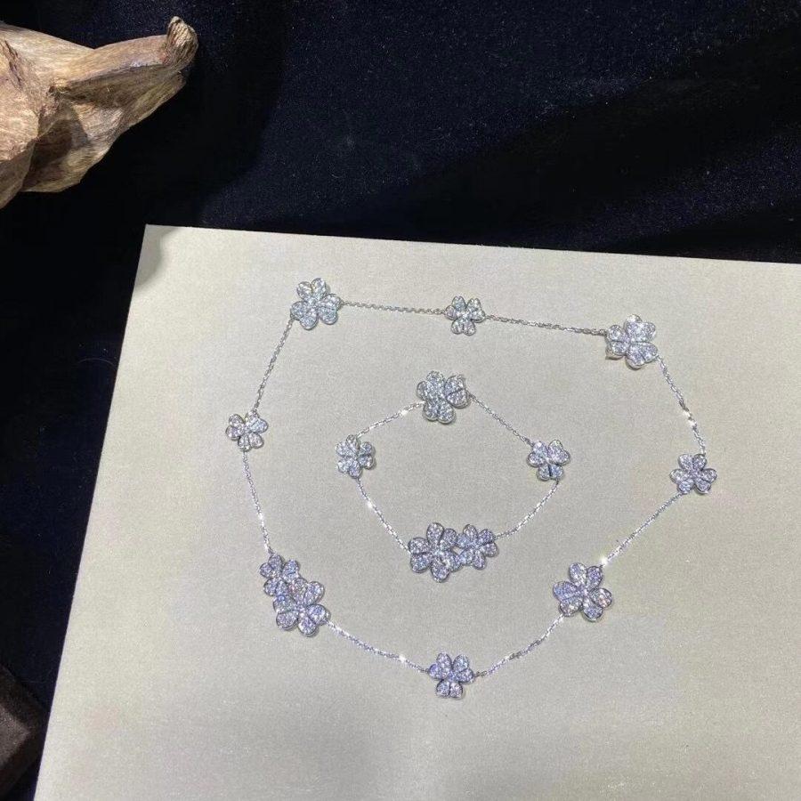 [BLAUE TRÄNEN]FRIVOLE SILBER 5 BLUMEN ARMBAND