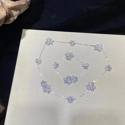 [BLAUE TRÄNEN]FRIVOLE SILBER 5 BLUMEN ARMBAND