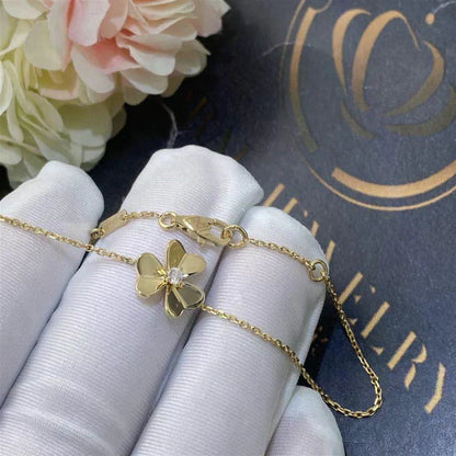 [BLUE TEARS]FRIVOLE GOLD FLOWER PINK MALACHITE BRACELET