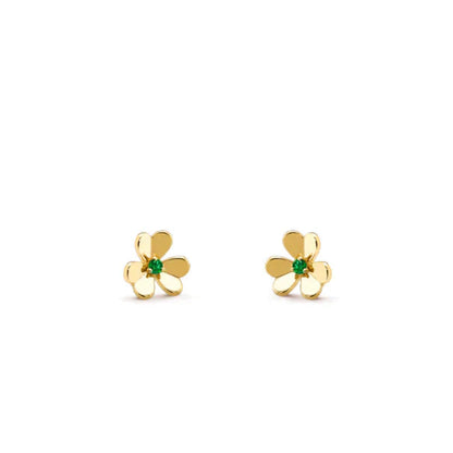 [BLUE TEARS]FRIVOLE  FLOWER MALACHITE EARRINGS