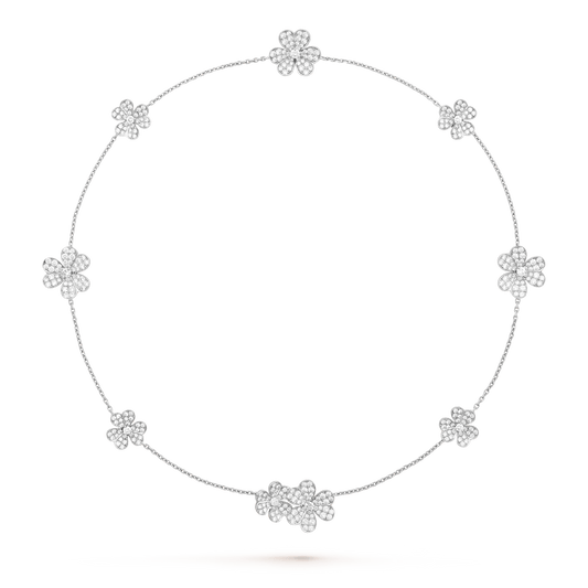 [BLUE TEARS]FRIVOLE SILVER 9 FLOWERS NECKLACE