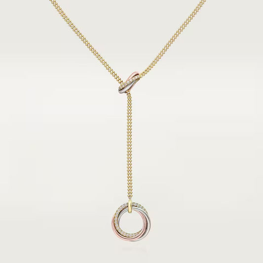 [Blue Tears Jewelry]TRINITY DIAMONDS NECKLACE