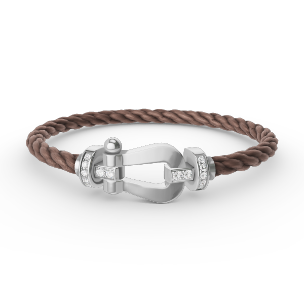 [BLUE TEARS]FORCE LARGE HORSESHOE HALF DIAMOND BRACELET SILVER