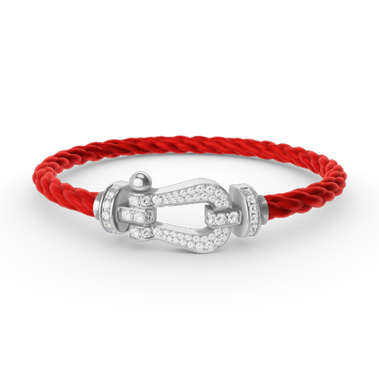 [BLUE TEARS]FORCE LARGE HORSESHOE FULL DIAMOND BRACELET SILVER